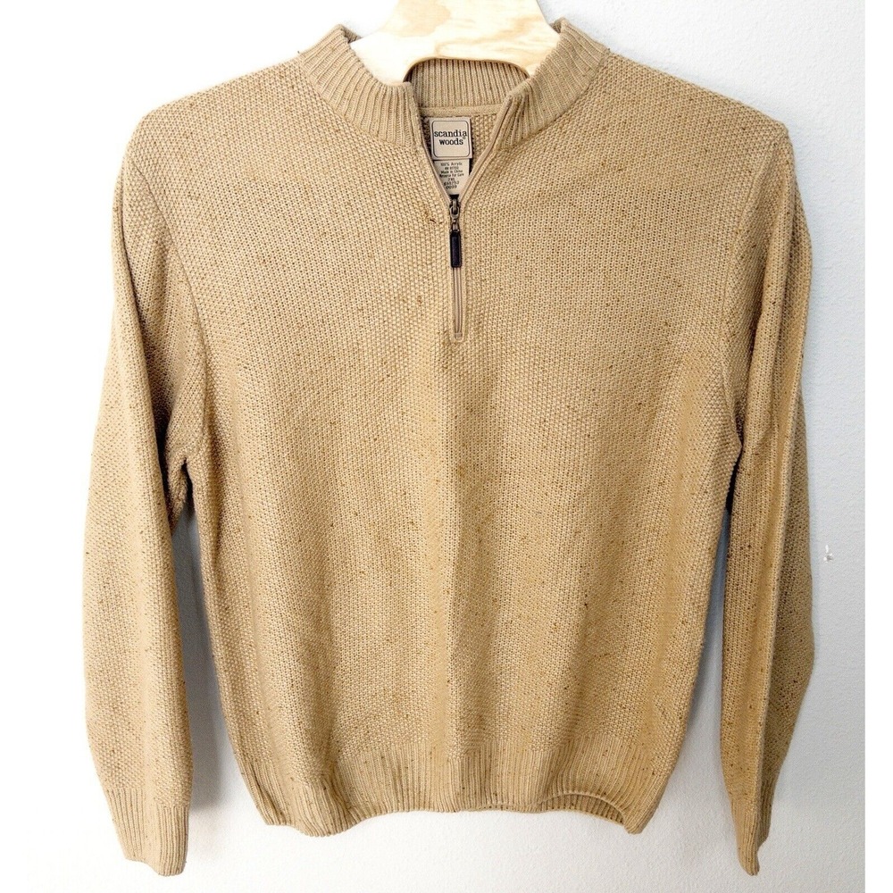 Scandia Woods Qtr Zip‎ Knit Sweater Mens XXL